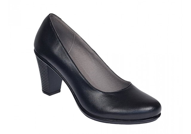 Pantofi dama eleganti din piele naturala toc 7cm Negru NA236NP